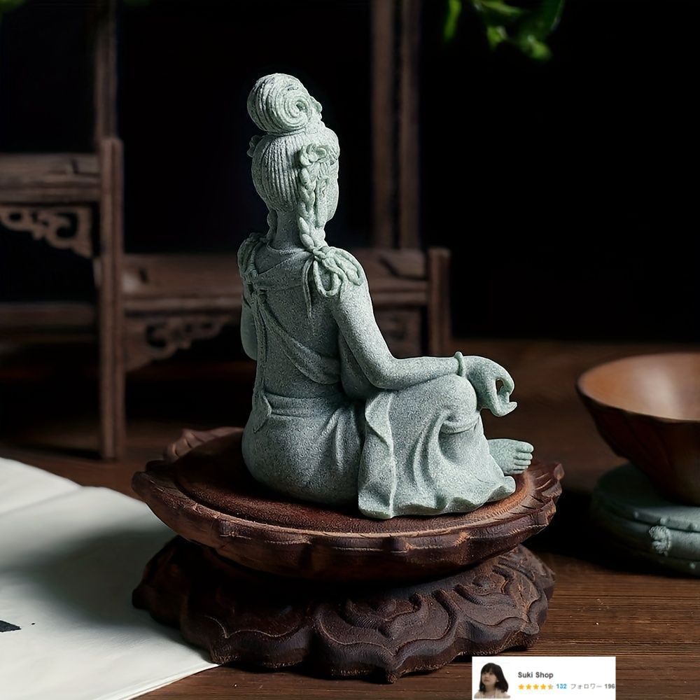 魚藍観音　菩薩　銅　仏像　彫刻　置物　風水　金運　骨董　インテリア　アンティーク 観音菩薩 観音像 置物 オブジェ 風水 縁起物 開運アイテム 菩薩