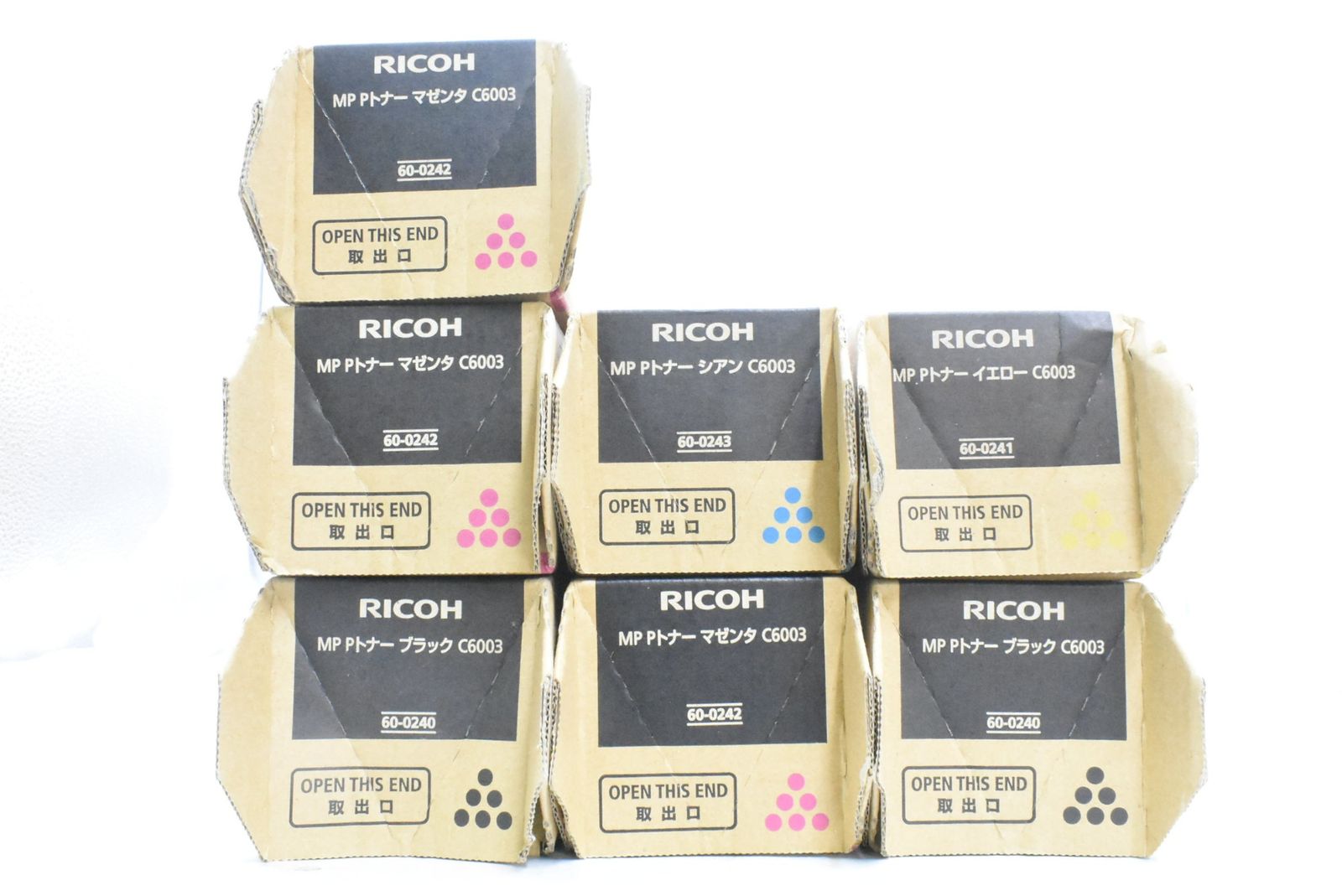 RICOH 純正 トナー C6003 4色7本 シアン マゼンタ イエロー ブラック リコー ITLLY14VOG68-D-N12-byebye