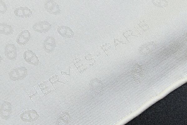 エルメス スカーフ オフホワイト シルク100%