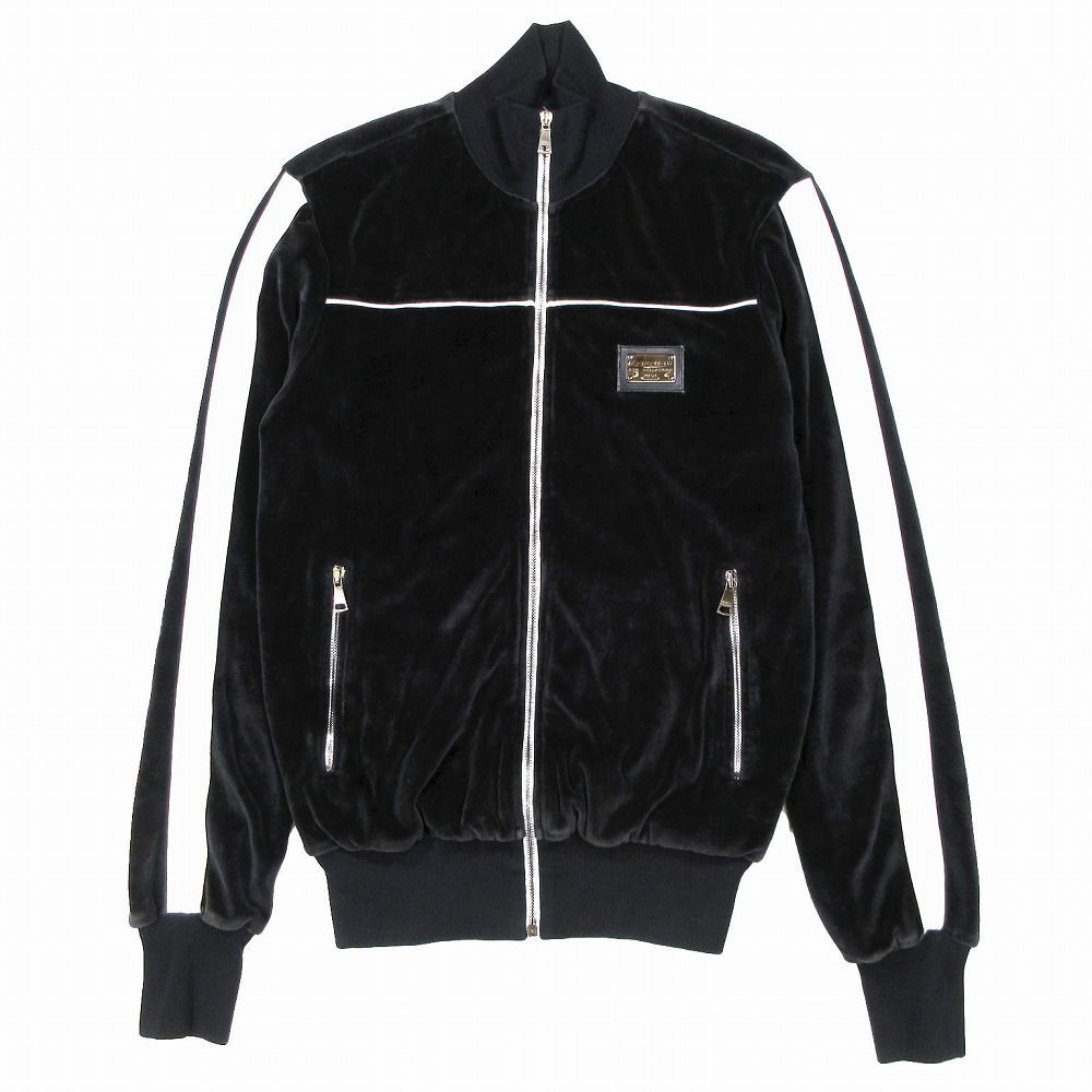 Dolce&Gabbana D&G トラックジャケット ブラック ベロア 美品 Dolce&Gabbana D&G トラックジャケット ブラック ベロア