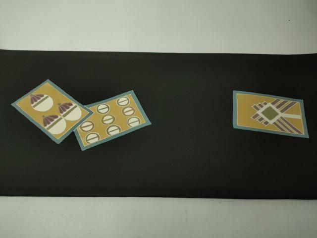 平和屋本店□極上 京都祇園の老舗 ぎをん齋藤 塩瀬 九寸名古屋帯 刺繍