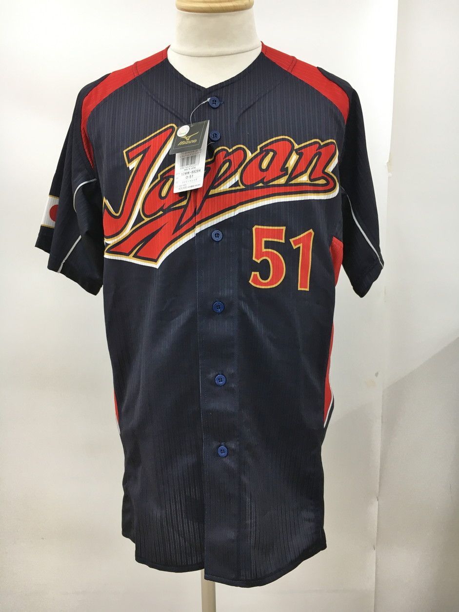 ミズノ MIZUNO ユニフォーム O-51 2009年 WBC 日本代表 侍ジャパン 51 イチロー ネイビー×レッド ♥ 2509WR117