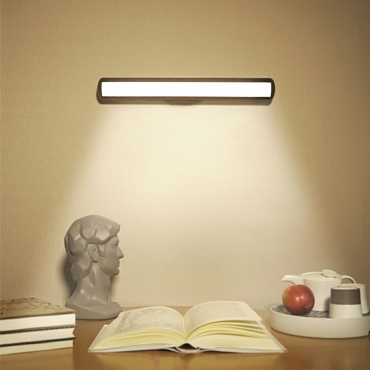 デスクライト LED Hapfish 読書灯 卓上 ライト 5W 充電式 マグネットとリモコン２点付スリムでスタイリッシュ 目に優しい 無段階輝度調節 3種類色温 簡単操作 角度調節可能 【PSE認証済み】 ブラ