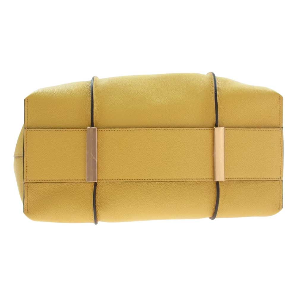 トッズ T タイムレス レザー ショッピングバッグ イエロー ポーチ TOD'S】ハンドバッグ Tタイムレス イエロー【新品未使用】 TOD'S