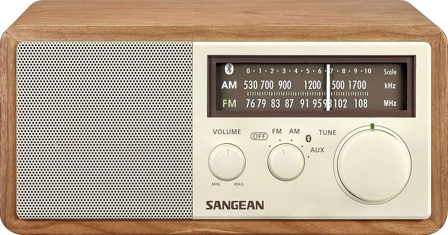 WJ23 SANGEAN WR-302 FM|AMラジオ Bluetoothスピーカー チェリー レッド