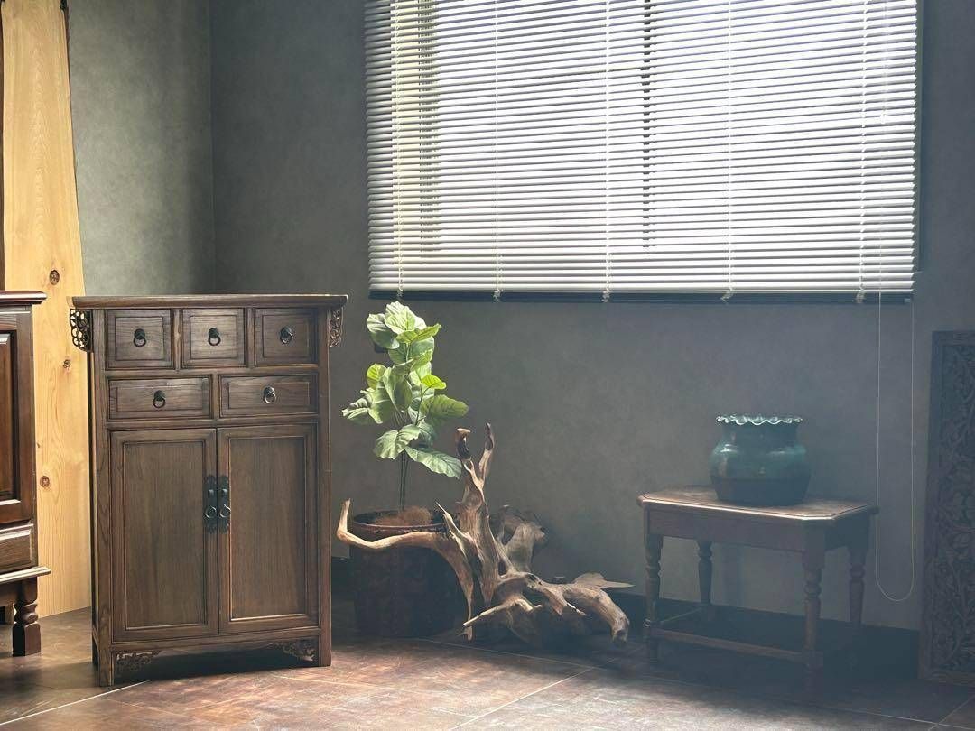 李氏朝鮮 アンティーク キャビネット 無垢材 サイドボード レトロ 棚 GH