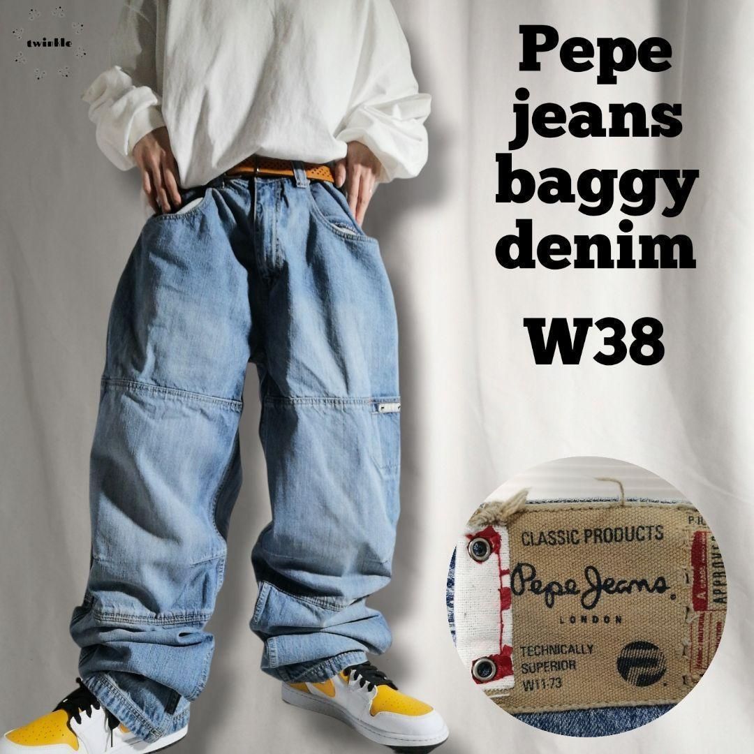USA古着 PEPEJEANS デニムパンツ B系 baggy ワイド Y2K