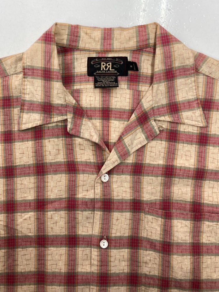 ダブルアールエル RRL 90s OPEN COLLAR SHIRT オープン カラー シャツ