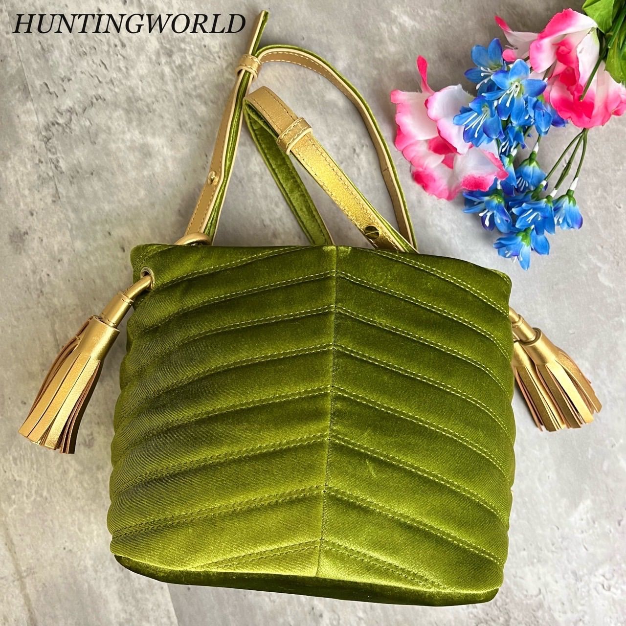 レディース 【良品】 HUNTING WORLD ハンティングワールド ポシェット 