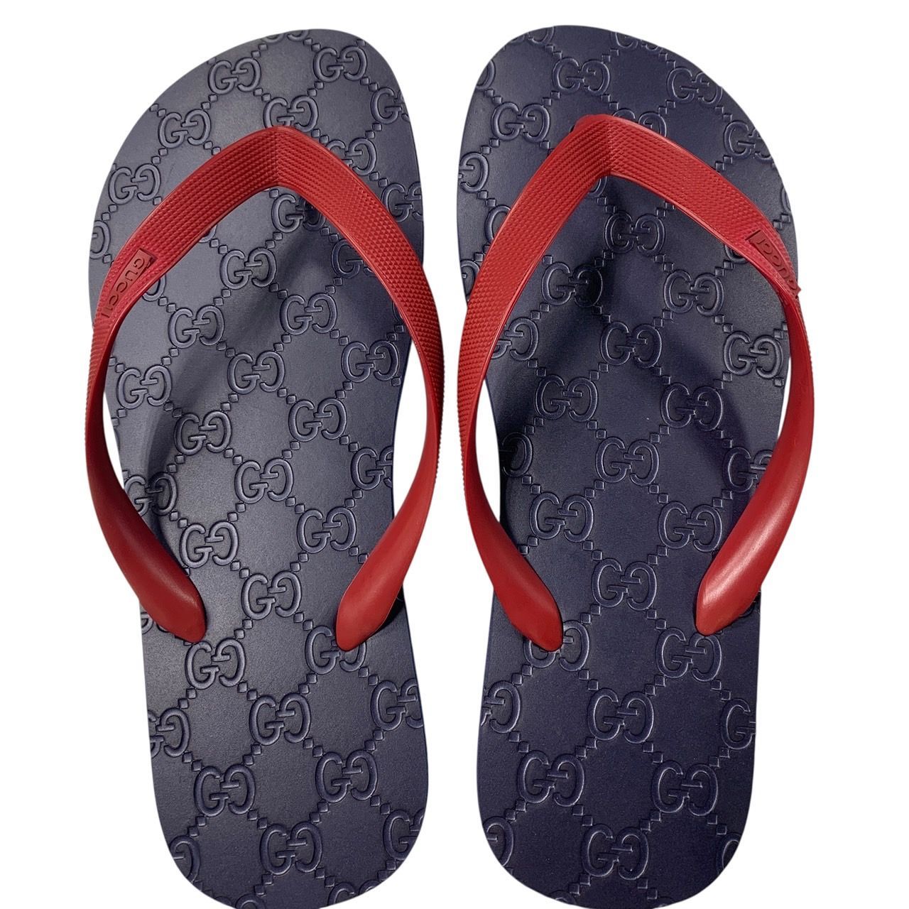 ♪2767 GUCCI ビーチサンダル GG メンズ 283029 GGパータン サイズ8 約27㎝