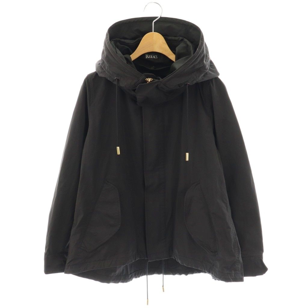 the reracs ザリラクス　ショートモッズコート38ブラック リラクス ショートモッズコート38ブラック リラクス ルーズショート