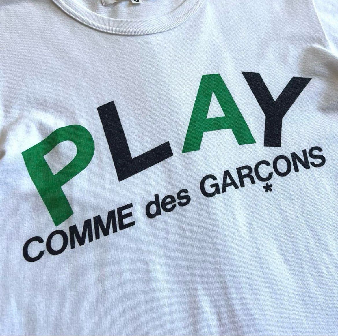 希少 00s 当時物 PLAY COMME des GARÇONS コムデギャルソン 白 短丈T 
