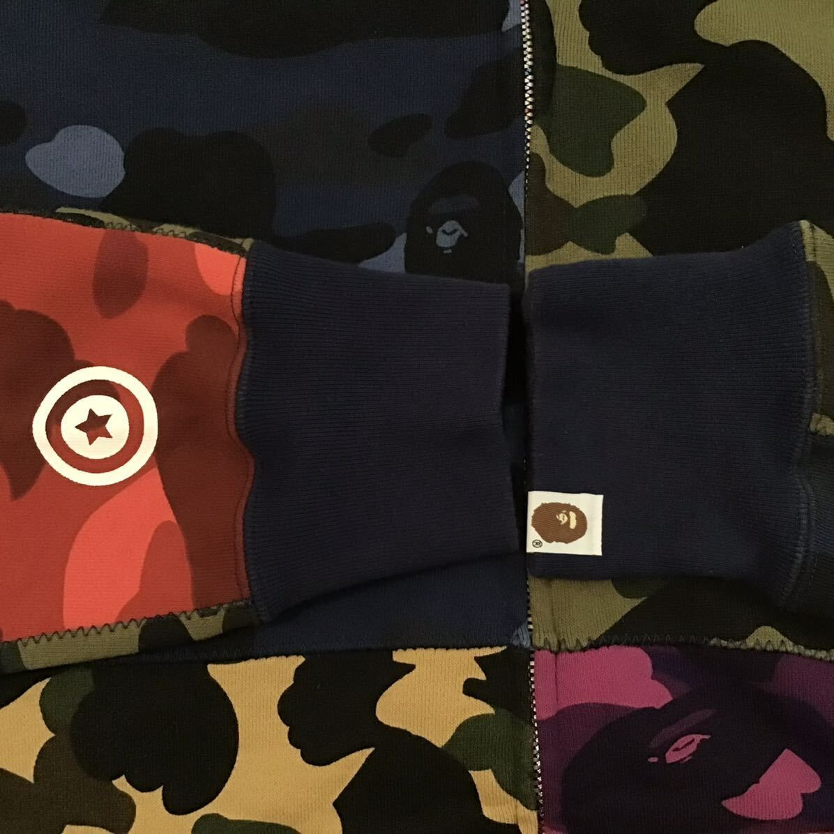 Mix camo シャーク パーカー Mサイズ shark full zip hoodie a bathing 