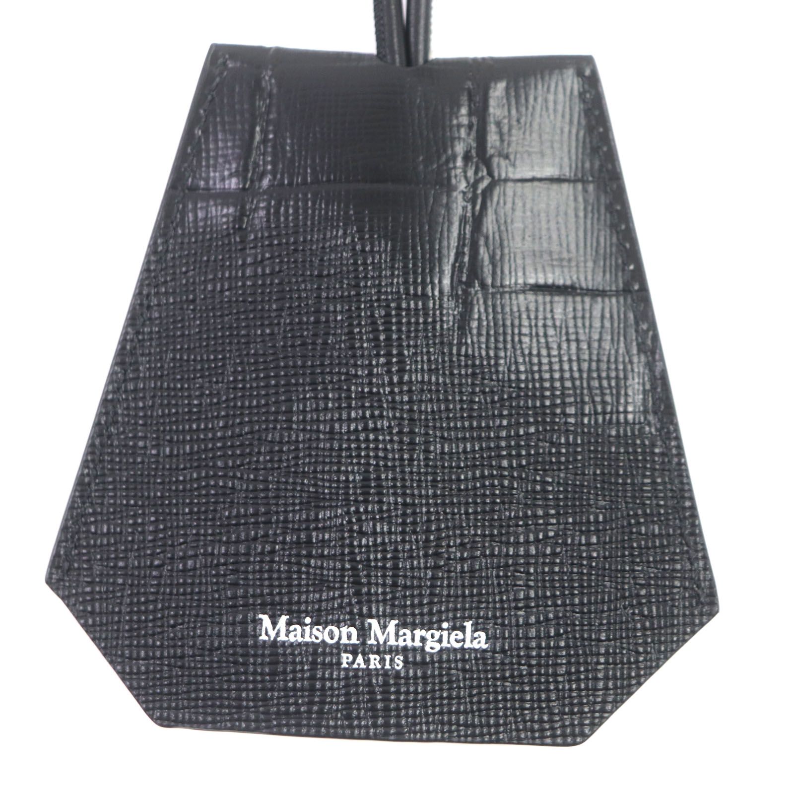 未使用品▽Maison Margiela 11 メゾンマルジェラ11 23AW SA2UA0001 レザー クロコ型押し ロゴ入り クロシェット  キーリング ストラップ ブラック 箱付き イタリア製 メンズ - メルカリ