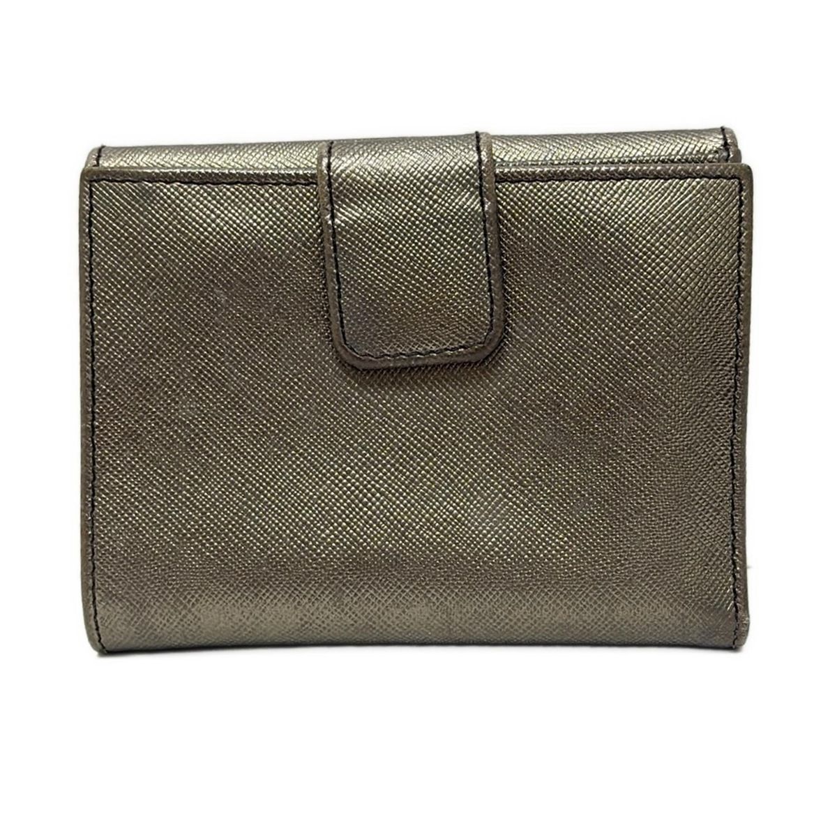 PRADA(プラダ) Wホック財布 - シルバー レザー - メルカリ