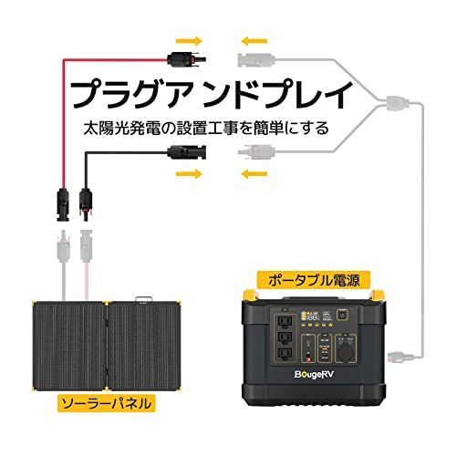 5m BougeRV ソーラーケーブル延長用ケーブル 12AWG 5m 両端加工 MC4型コネクター付 日本標準