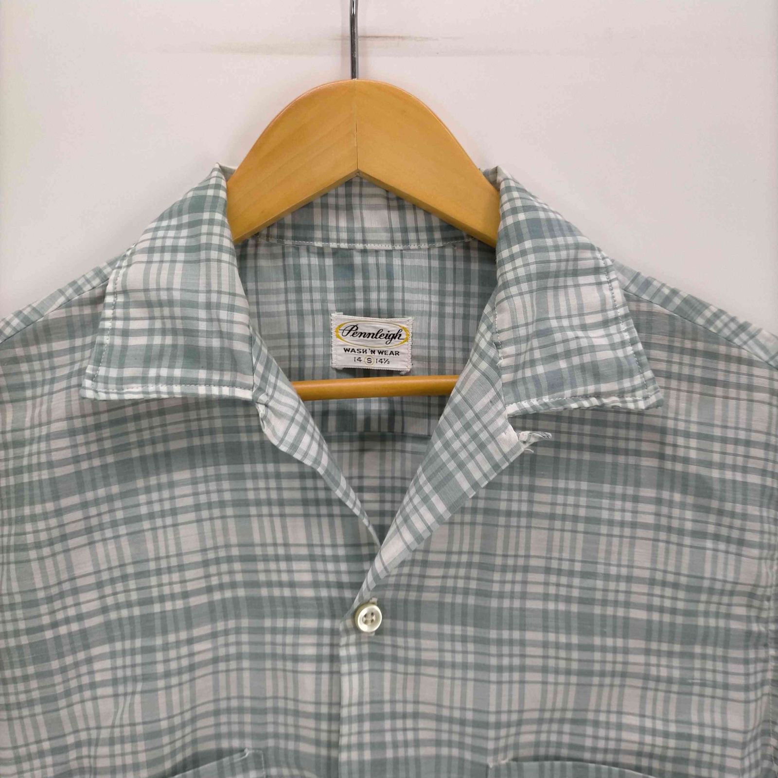 ユーズドフルギ USED古着 60S オープンカラーチェックシャツ メンズ