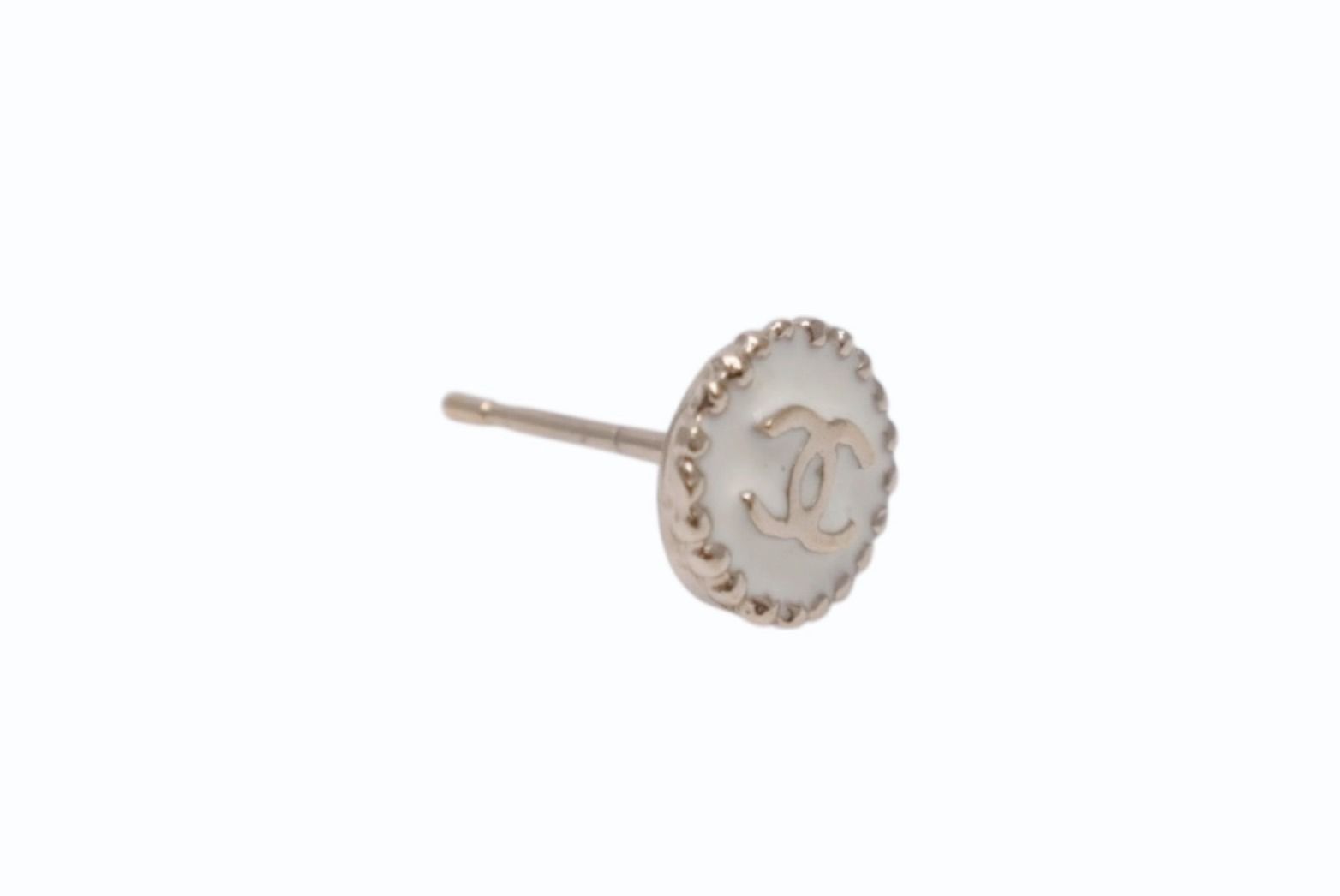 極美品 CHANEL シャネル Coco Mark ココマーク ピアス B18C 刻印 0.9g