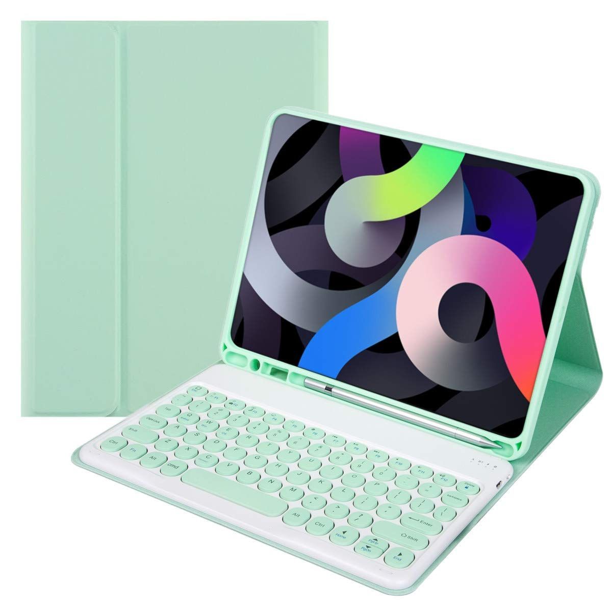 キーボード ケース キャンディー 2020 2018年型 アイパッド プロ11 キートップ iPad iPadPro 11 Pro Bluetooth 丸型キー カバー レディース ミント