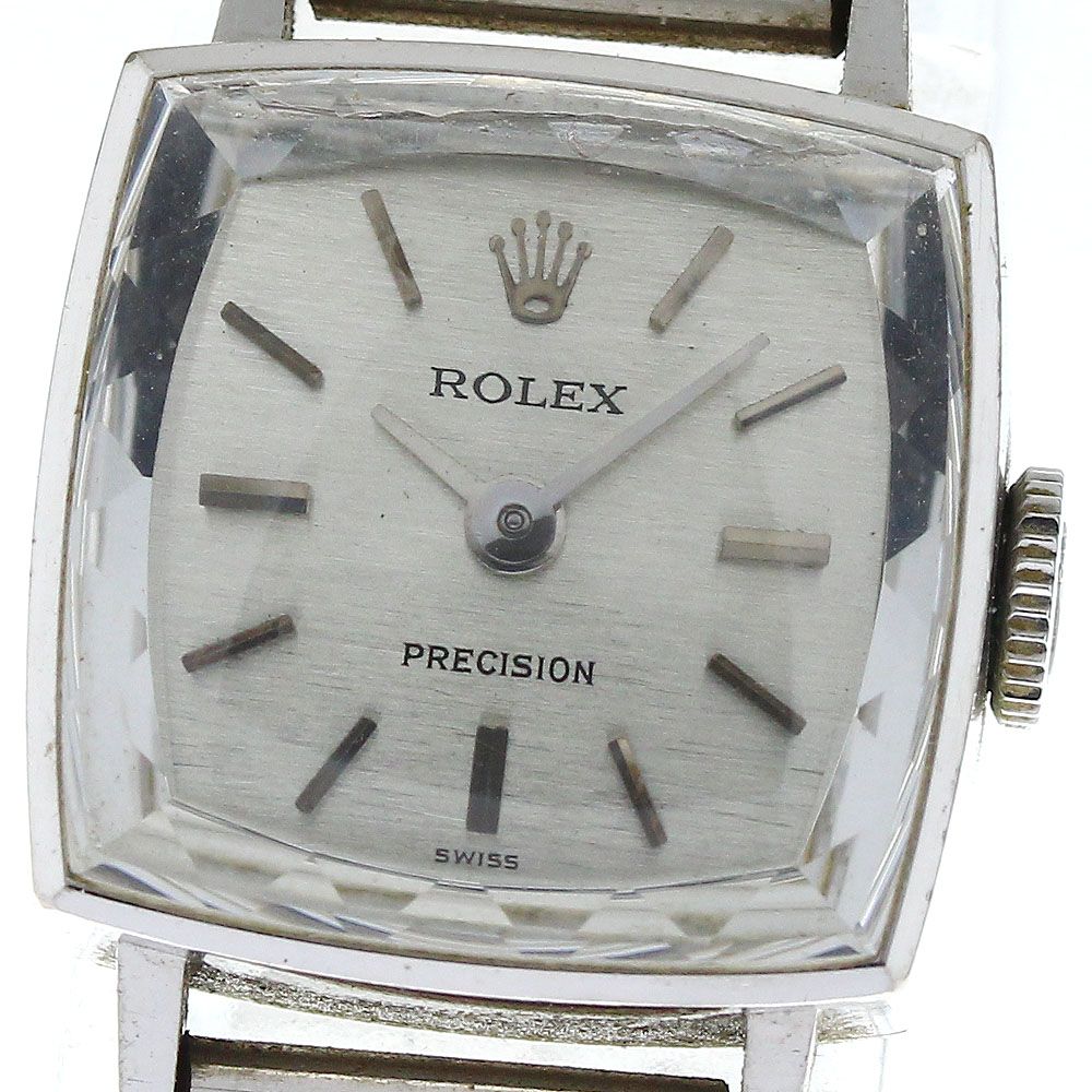 ロレックス ROLEX 2628 プレシジョン K18WG Cal.1400 カットガラス 手巻き レディース_754548  中古ブランド腕時計専門☆CLOSER メルカリ