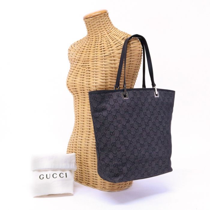 グッチ GUCCI トートバッグ GGキャンバス デニム / レザー 31243