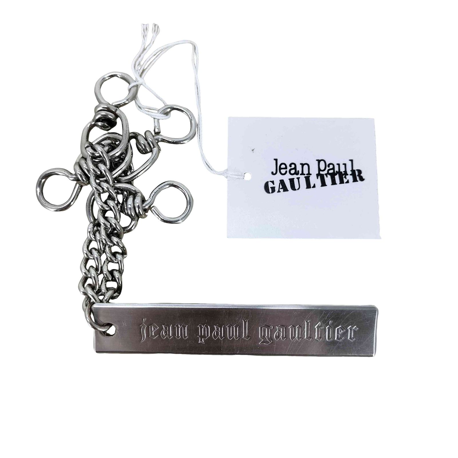 Jean Paul GAULTIER メタルプレートキーチェーン　新品未使用品 ジャンポールゴルチエ Jean Paul GAULTIER メタルプレート キー