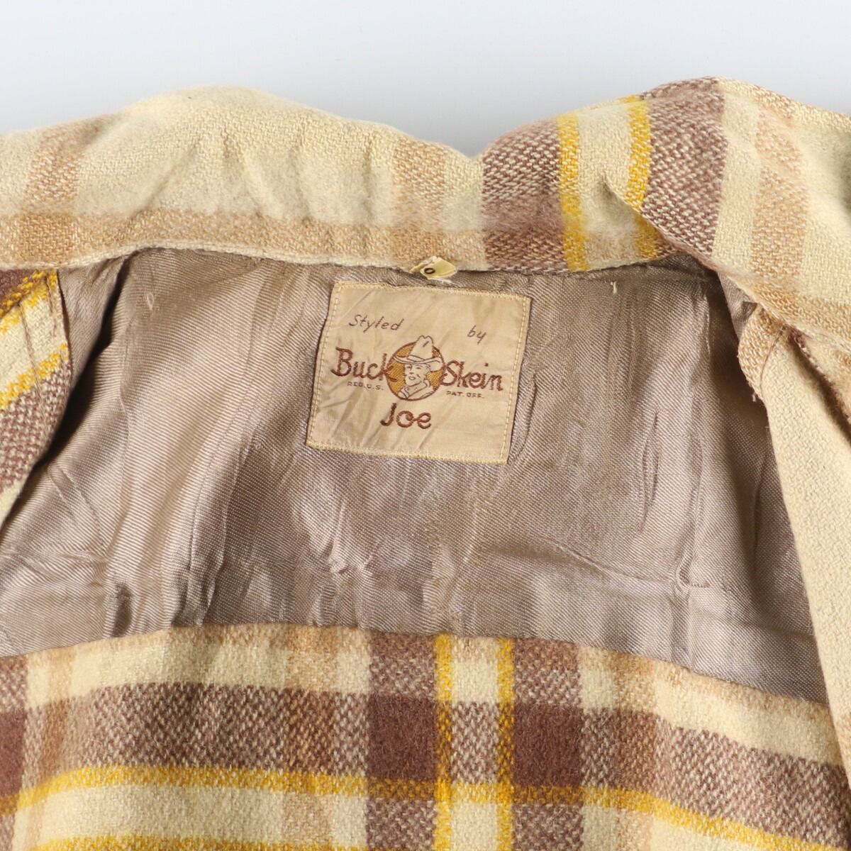 古着 50年代 Buck Skein Joe チェック柄 ウールジャケット メンズM
