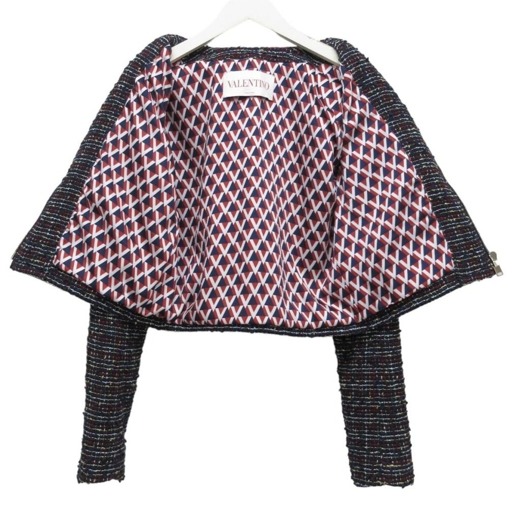 専用 VALENTINO ヴァレンティノ ノーカラーツイードジャケット 40 専用