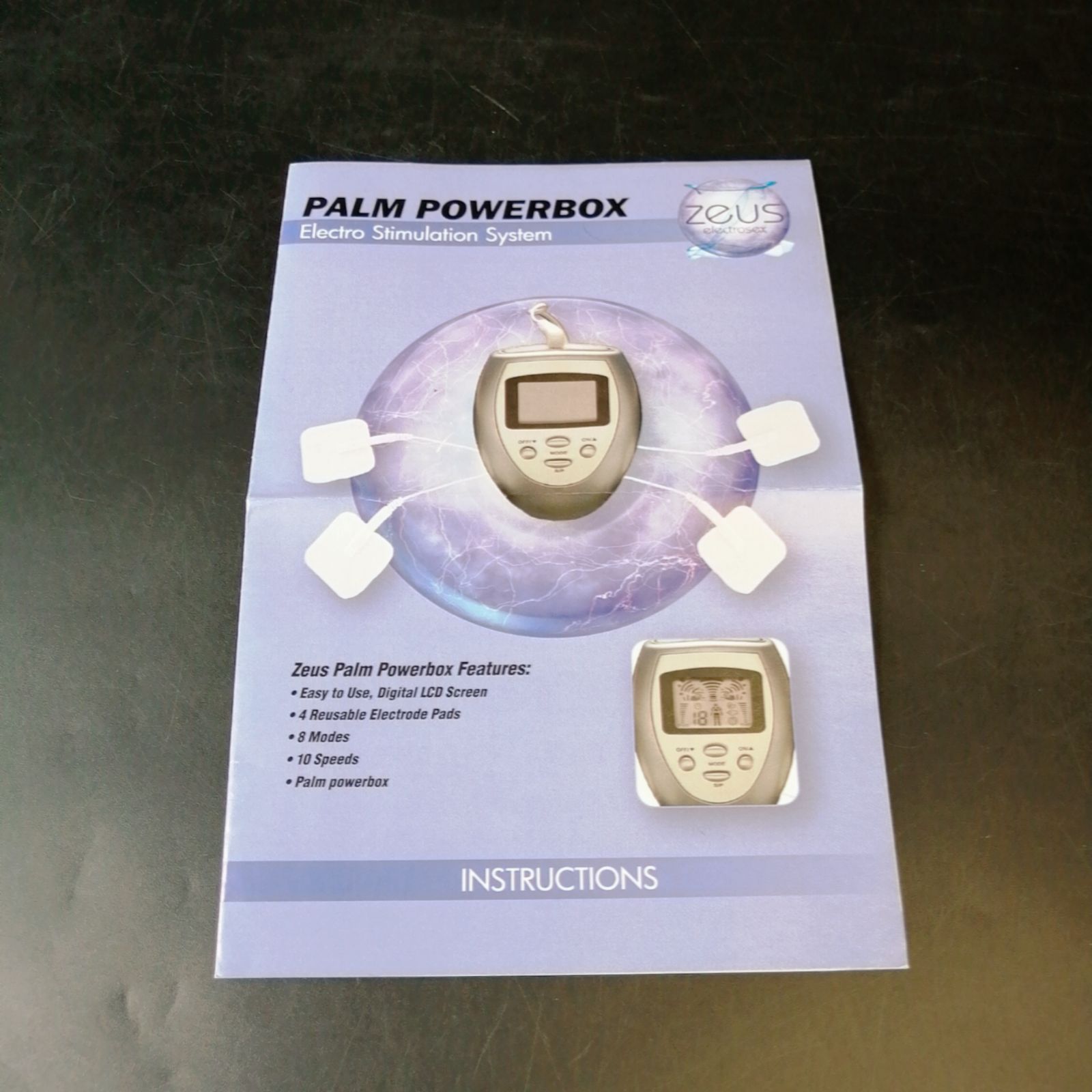 Zeus 6 Mode Palm Power Box With Pads by XR Brands 0203899