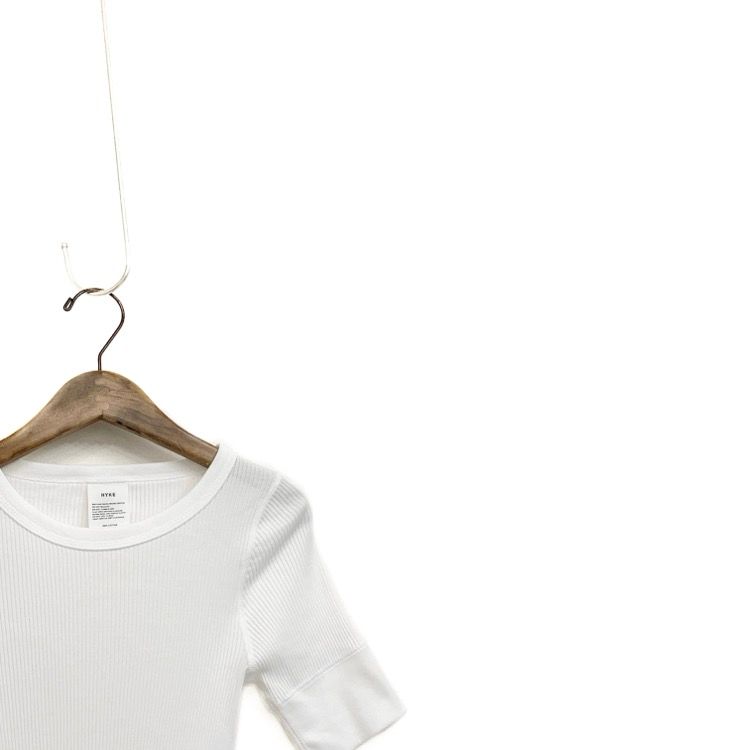HYKE ハイク SHORT-SLV TEE ショートスリーブ Tシャツ リブ