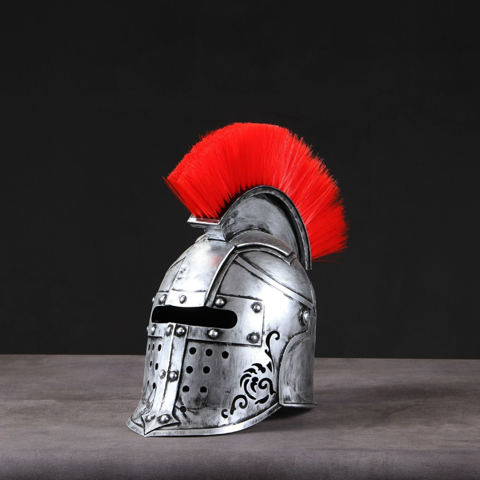 鉄兜 ローマ兵 ヘルメット 中世 レプリカ オブジェ 装飾品 ヘルメット ブリギ インテリア 飾り お洒落 かっこいい 兜 鎧 防具 フィギュア コレクター