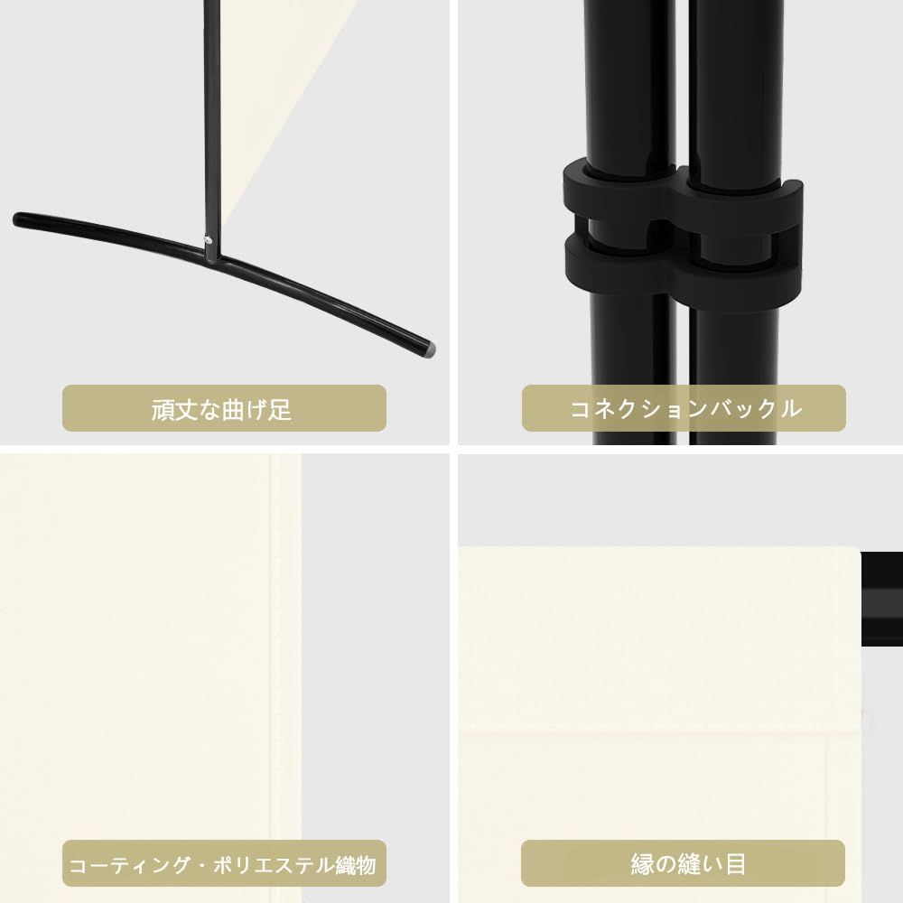 節約 グレー Kokorona パーテーション 間仕切り 3連 カバーストリップ