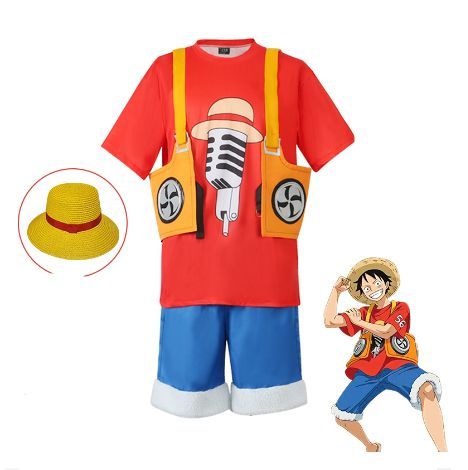 ンキー D ルフィ コスプレ衣装 劇場版 Monkey D. Luffy コスチューム 変身 仮装 変装 Cosplay 文化祭 学園祭 ハロウィン クリスマス 誕生日 忘年会 人気キャラ