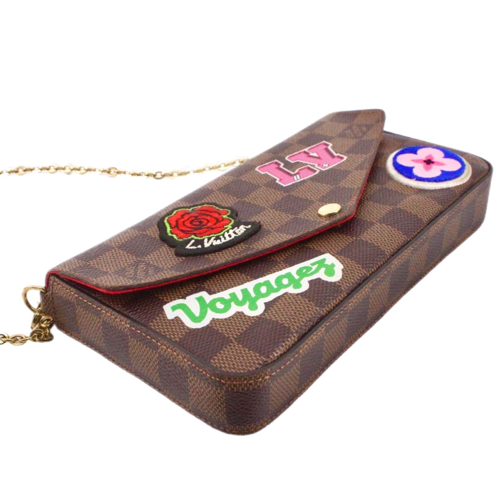 ルイ・ヴィトン ダミエ ポシェットフェリシーGM ショルダー チェーンウォレット LOUIS VUITTON 【新品同様】ルイヴィトン ダミエ ポシェット