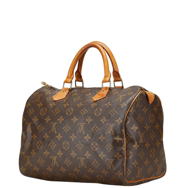 ルイ ヴィトン モノグラム スピーディ30 M41526 ブラウン PVC レザー レディース LOUIS VUITTON 1-0203371