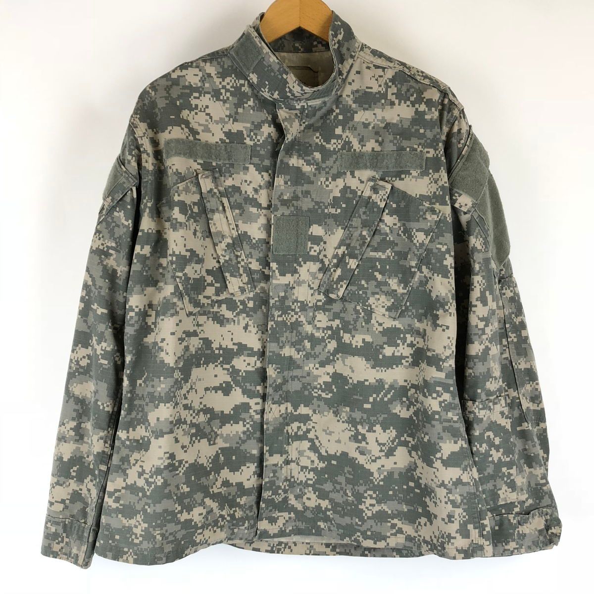 【古着】 U.S ARMY BDUジャケット ACU リップストップ デジタルカモ カモフラ オリーブ系 メンズS 【中古】 n010142