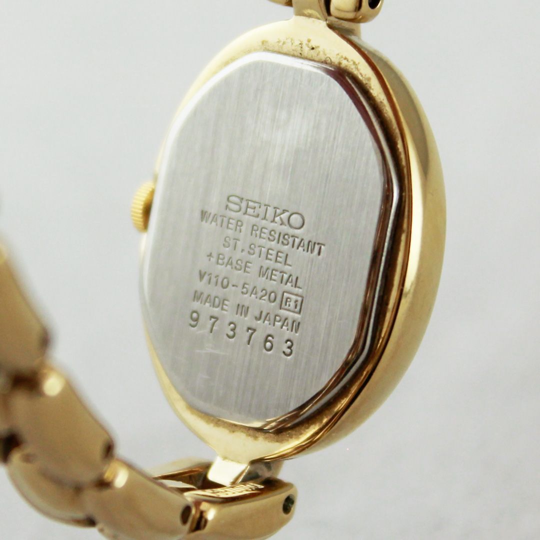 中古 / 希少品 】 SEIKO セイコー レア レディース 腕時計 V110-5A20 中古 / 希少品 】 SEIKO セイコー レア レディース 腕時計 V110-5A20