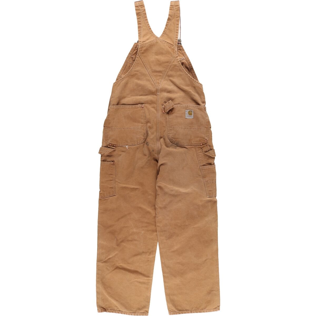 Carhartt オーバーオール エプロン付き ダック ノンウォッシュ 美品 90s Carhartt エプロン付きダブルニーダック地オーバーオール