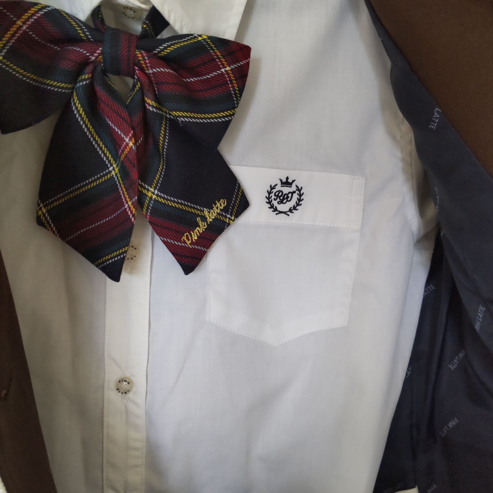 卒服セット【PINK LATTE／ピンクラテ】Sサイズ ブラウン ブレザー