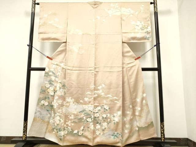 吉祥柄♪ 正絹　訪問着 平和屋着物○訪問着 吉祥花文 乱菊 暈し染め 金彩 正絹 逸品