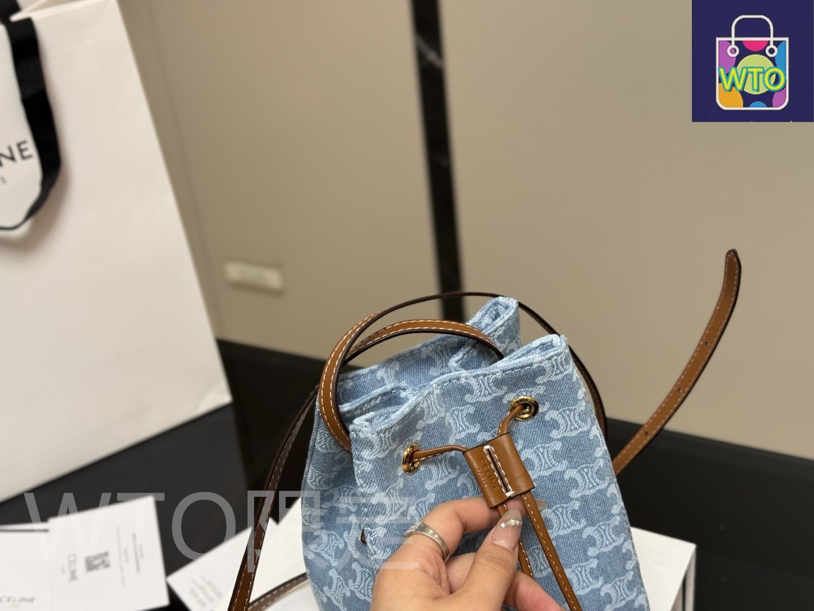 今日特価】Celine セリーヌ バケットバッグ デニム ヴィンテージ