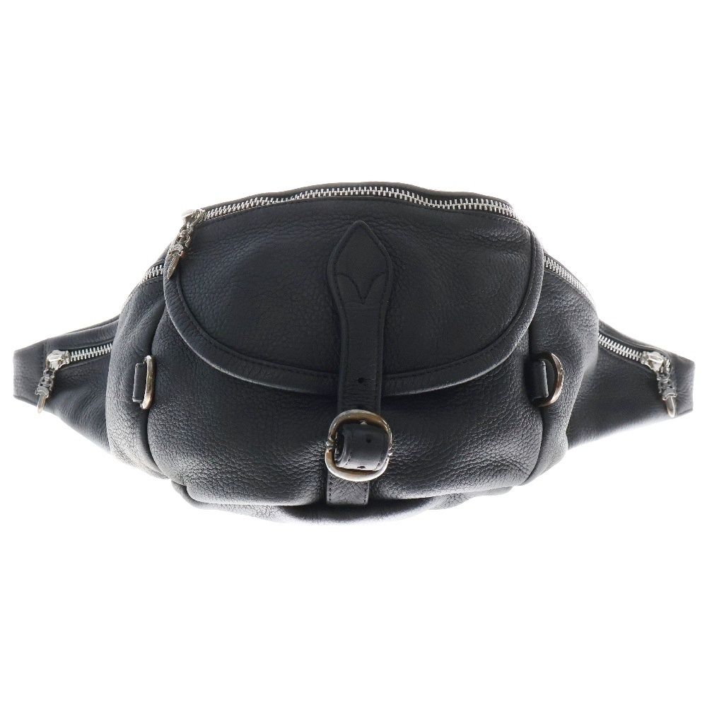 CHROME HEARTS クロムハーツ SNAT PACK MINI スナットパックミニ ダガージップ ガンスリンガーベルト レザーウエストバッグ シルバー|ブラック
