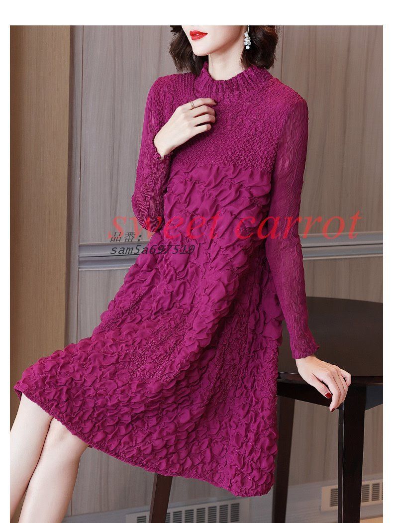 上品 ワンピース 刺繍 レディース 無地 フリーサイズ カジュアル おしゃれ 通勤 シンプル きれいめ 30代 40代50代 am5a697519 WWW_MORNINGWALKER_COM