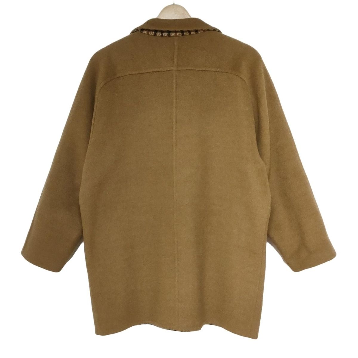 未使用【DAKS】ダックス 薄手ウールロングコート 羽織 ベルト付き ベージュ系 DAKS(ダックス) コート サイズ7AR S レディース - ベージュ