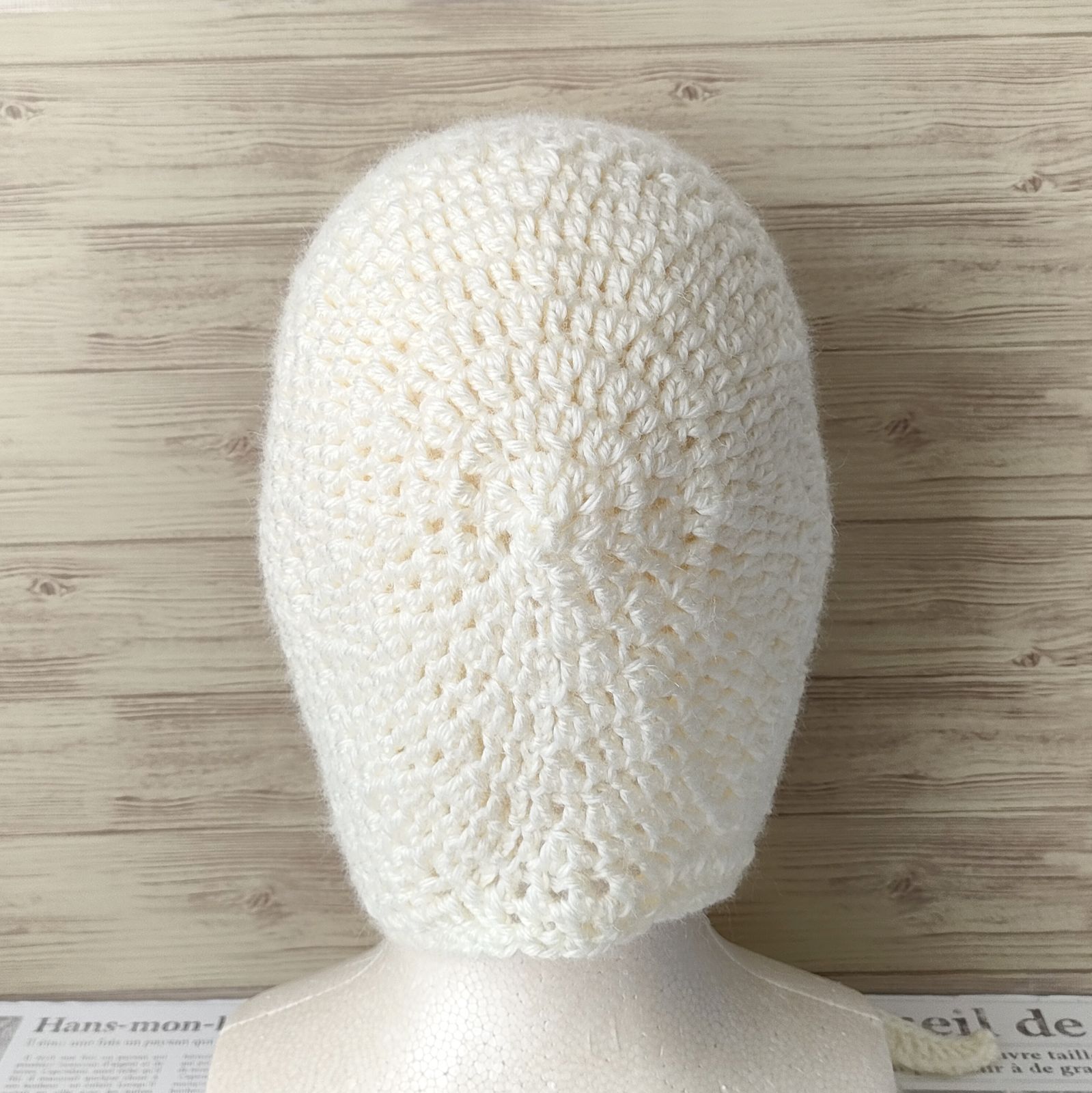 ボンネット 秋冬 ハンドメイド クロシェハット ヘッドドレス