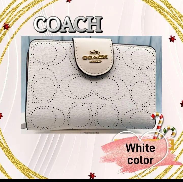 Sale 匿名配送 新品 ✳️ COACH コーチ 財布 グレイシャーホワイト
