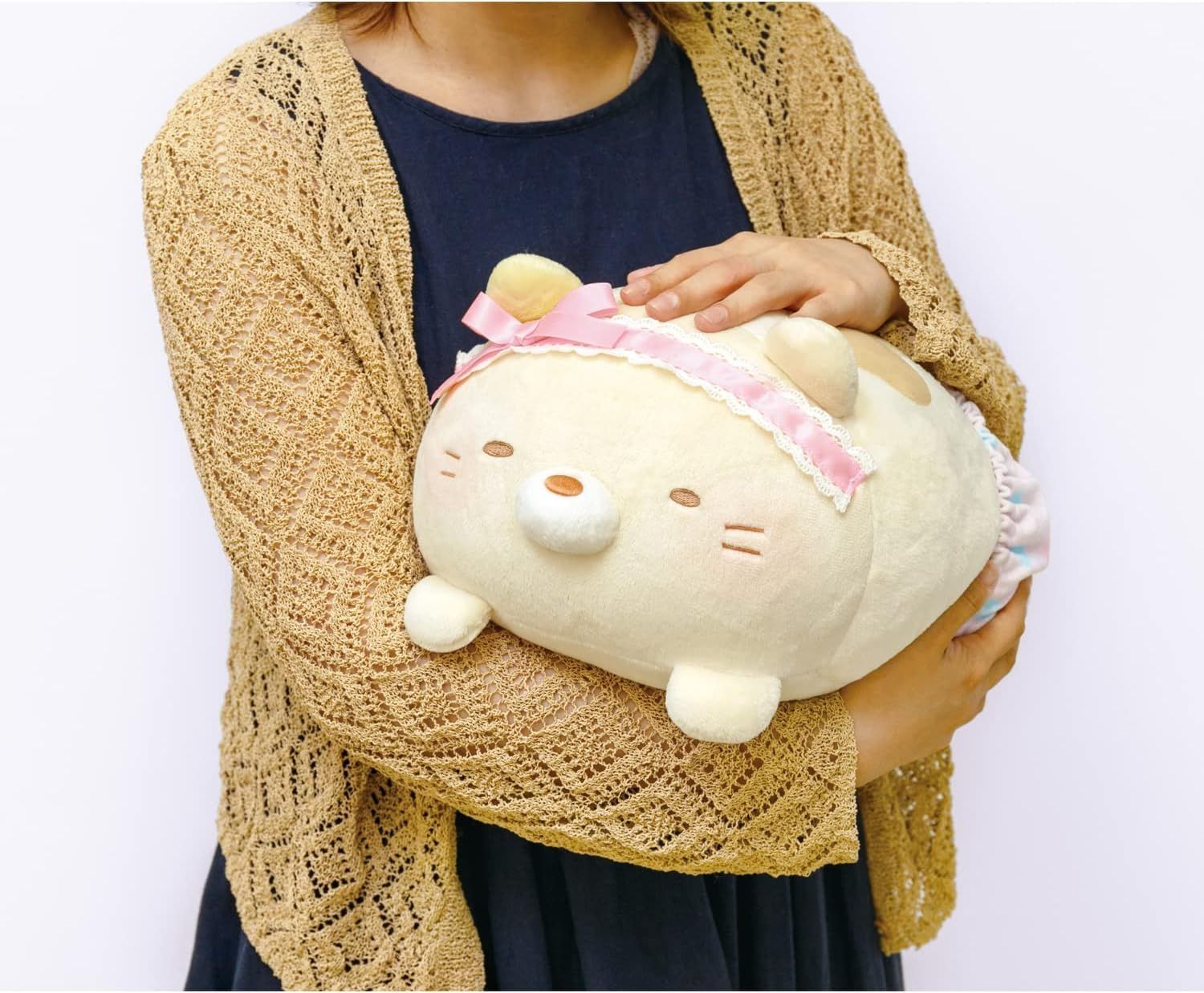 開封済・未使用品】すみっコぐらし ねこ まんまる抱きぐるみ