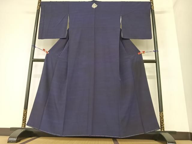 平和屋着物○虹色創家 本郷大田子 小紋 横段霞文 暈し染め 正絹 逸品