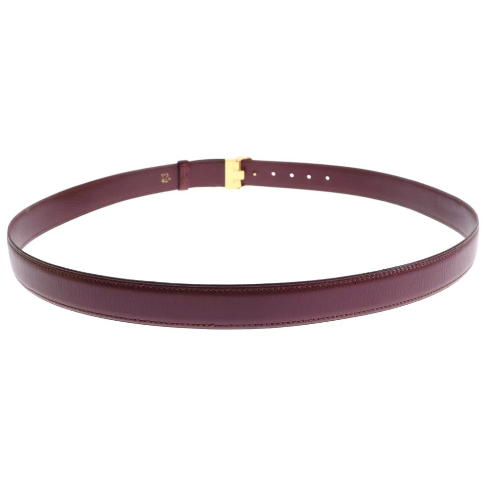 Cartier (カルティエ) ベルト レッド レザー ゴールド金具 110