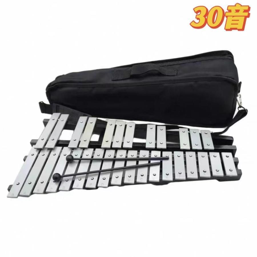 ENNBOM 32音 鉄琴 卓上鉄琴 スタンド付き マレット4本 収納ケース付き 高さ調節可能 (黒いフレーム) ENNBOM 32音 鉄琴 卓上鉄琴 スタンド付き マレット4本 収納
